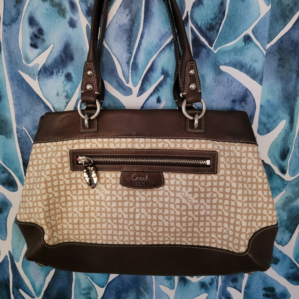 Coach OP Art Leather Penelope Shoulder Bag
